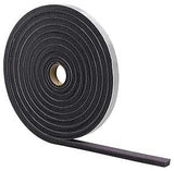 M-D 02097 Tape, 1/2 in W, 17 ft L, 3/8 in Thick, Foam, Gray