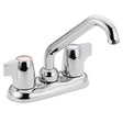 Moen Chateau Series 74998 Laundry Faucet, 2-Faucet Handle, 2-Faucet Hole, Metal, Chrome-Plated, Deck Mounting, Yes