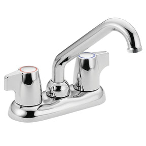 Moen Chateau Series 74998 Laundry Faucet, 2-Faucet Handle, 2-Faucet Hole, Metal, Chrome-Plated, Deck Mounting, Yes