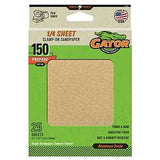 Gator 5131 Sanding Sheet, 5-1/2 in W, 4-1/2 in L, 150 Grit, Fine, Aluminum Oxide Abrasive, Paper Backing
