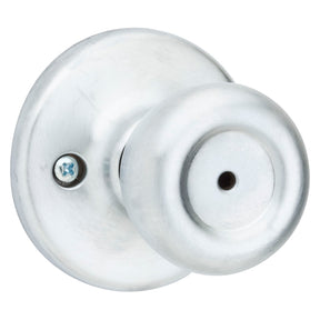 Kwikset 300M 26D CP 7/8 RFL RC Privacy Lockset, Satin Chrome, ADA Compliant, Left, Right Hand, 2-1/8 in Dia Knob
