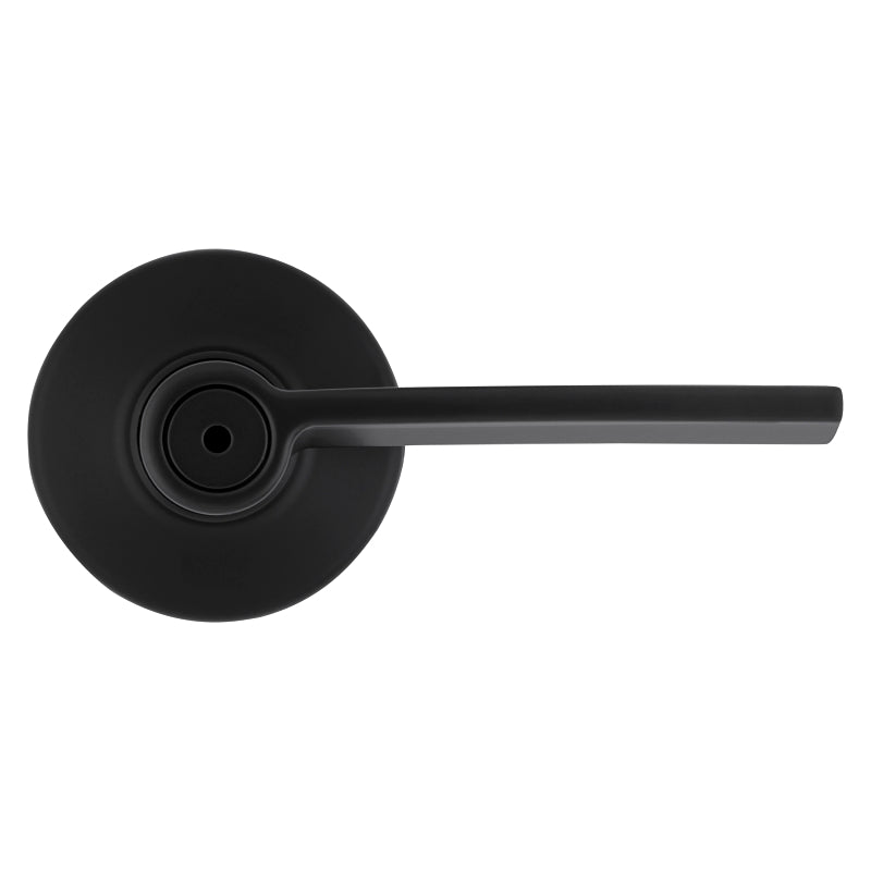 Kwikset Ladera Series 300LRL RDT 514 CP Privacy Lockset, Lever Handle, Matte, Zinc, Black, Left, Right Hand