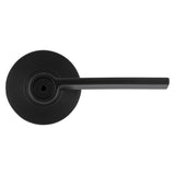 Kwikset Ladera Series 300LRL RDT 514 CP Privacy Lockset, Lever Handle, Matte, Zinc, Black, Left, Right Hand