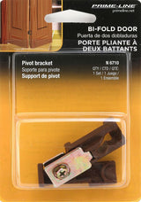 Prime-Line N 6710 Pivot Bracket, 2-3/16 in L x 5/8 in W Base, 5/8 in W x 11/16 in H Clip Dimensions, Plastic/Steel, Pack of 6