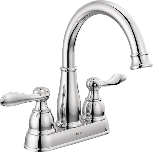 Delta Windemere 25896LF Series Centerset Bathroom Faucet, Chrome Plated, 1-5/8 in Plate Size, 5-11/16 in, 1.2 gpm, Metal
