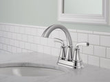 Delta Geist 25864LF Bathroom Faucet, 1.2 gpm, 2-Handle, 3-Faucet Hole, Chrome, 4 in Faucet Centers