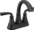 Delta Geist Series 25864LF-OB Centerset Bathroom Faucet, 1.2 gpm, 2-Handle, 3-Faucet Hole, Metal, Lever Handle