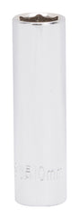 Vulcan MT6487808 Drive Socket, 10 mm Socket, 1/4 in Drive, 6-Point, Chrome Vanadium Steel, Chrome
