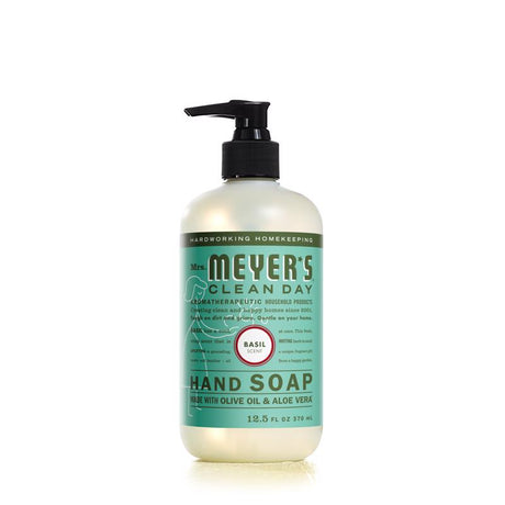 Mrs. Meyer's Clean Day Organic Basil Scent Liquid Hand Soap 12.5 oz, Pack of 6