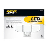 BELL LINK CL-SLM4KACW-3H 3-Head Security Light, 120 V, 35 W, LED Lamp, Daylight/Warm White, 4000 Lumens, White Fixture