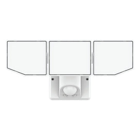 BELL LINK CL-SLM4KACW-3H 3-Head Security Light, 120 V, 35 W, LED Lamp, Daylight/Warm White, 4000 Lumens, White Fixture