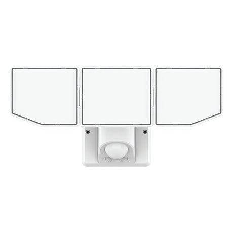 BELL LINK CL-SLM4KACW-3H 3-Head Security Light, 120 V, 35 W, LED Lamp, Daylight/Warm White, 4000 Lumens, White Fixture