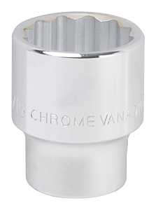 Vulcan MT-SS6042 Drive Socket, 1-5/16 in Socket, 3/4 in Drive, 12-Point, Chrome Vanadium Steel, Chrome