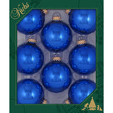 Christmas By Krebs Cap Blue Ornaments Gold, Pack of 12