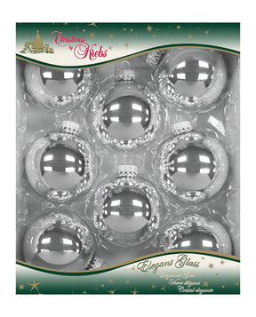 Christmas by Krebs Bright Silver Ball Ornament, Pack of 12