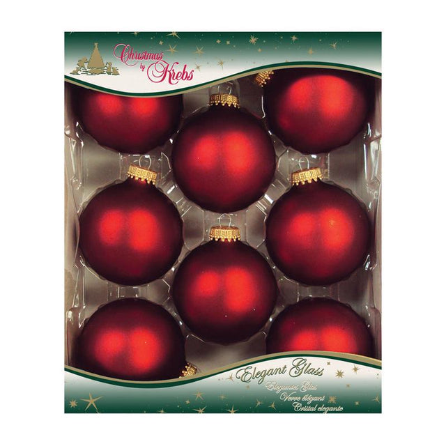 Christmas by Krebs Red Velvet Ball Ornament, Pack of 12