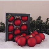 Christmas by Krebs Red Velvet Ball Ornament, Pack of 12