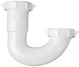 Plumb Pak PP66-1W J-Bend, 1-1/2, 1/2 x 1-1/4 in, Slip-Joint, Plastic, White
