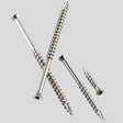 Simpson Strong-Tie S07300FB5 Deck Screw, #7 Thread, 3 in L, Coarse Thread, Trim Head, Square Drive, Type 17 Point, Steel