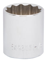 Vulcan MT6521736 Drive Socket, 1-1/8 in Socket, 1/2 in Drive, 12-Point, Chrome Vanadium Steel, Chrome