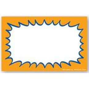 Centurion CRG338 Laser Starburst Sign, Burst Hand Written Sign, Orange Background, 5-1/2 in W x 3-1/2 in H Dimensions