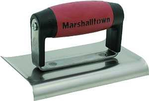 Marshalltown DuraSoft Series 136D Hand Edger, 3 in W Blade, 6 in L Blade, HCS Blade, 1/2 in Lip, 3/8 in Lip Radius