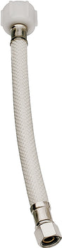Plumb Pak EZ Series PP23870 Toilet Supply Tube, 3/8 in Inlet, Compression Inlet, 7/8 in Outlet, Ballcock Outlet, 9 in L