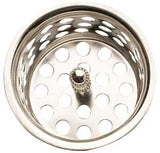 Plumb Pak PP820-30 Basket Strainer with Post, 1-1/2 in Dia, Chrome-Plated