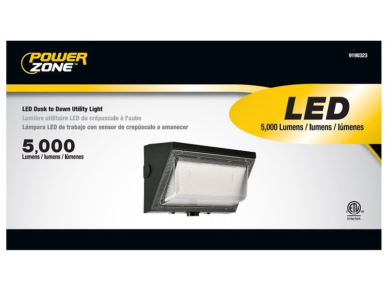 BELL LINK CL-WLS5000 Wall Pack, 120 V, 32 W, LED Lamp, 120 deg Beam, 5000 Lumens, 3000, 4000, 5000 K Color Temp
