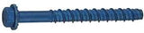 Tapcon 24193 Screw Anchor, 3 in L, Hex Drive, Steel, Metallic, 4 PK, 5/16 in Drive
