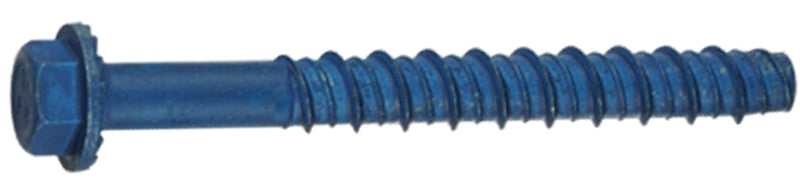 Tapcon 24193 Screw Anchor, 3 in L, Hex Drive, Steel, Metallic, 4 PK, 5/16 in Drive