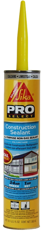 Sika SIKAFLEX PRO SELECT Series 515308 Construction Sealant, Limestone, 10.1 oz Cartridge, Pack of 12