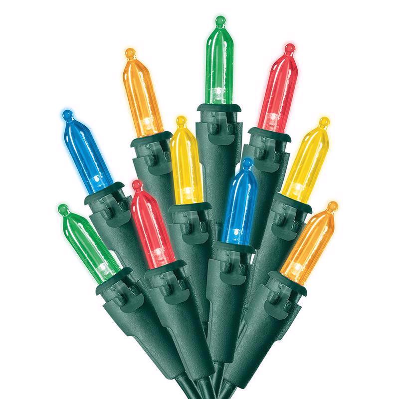 Celebrations Blue LED Mini Multicolored 100 ct String Christmas Lights 24.5 ft., Pack of 12