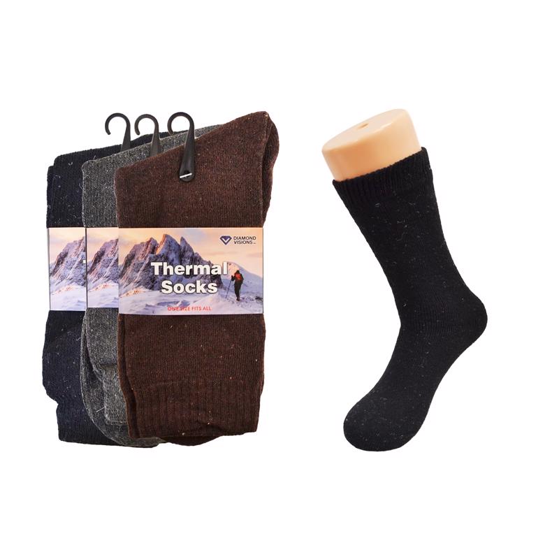 Diamond Visions Hudson Bay Traders Goods Thermal Sock Cotton 1 pk, Pack of 36