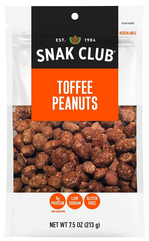 Snak Club CSU29528 Toffee Peanut, 7.5 oz, Pack of 6