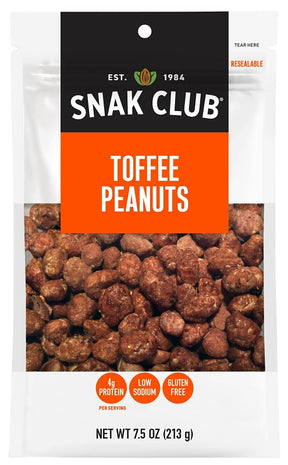 Snak Club CSU29528 Toffee Peanut, 7.5 oz, Pack of 6