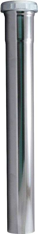 Plumb Pak PP13-12CP Pipe Extension Tube, 1-1/2 in, 12 in L, Slip-Joint, Brass, Chrome-Plated