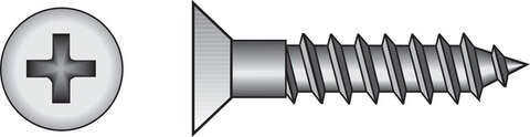HILLMAN No. 10 X 3/4 in. L Phillips Zinc-Plated Coarse Wood Screws 100 pk