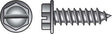 HILLMAN No. 6 X 3/4 in. L Slotted Hex Washer Head Sheet Metal Screws 100 pk