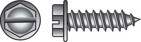 HILLMAN No. 6 X 3/4 in. L Slotted Hex Washer Head Sheet Metal Screws 100 pk