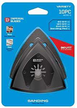 Imperial Blades ONE FIT IBOTSPV-10 Oscillating Multi-Tool Sanding Variety Pack, 60, 120, 240 Grit, Coarse, Medium, Fine