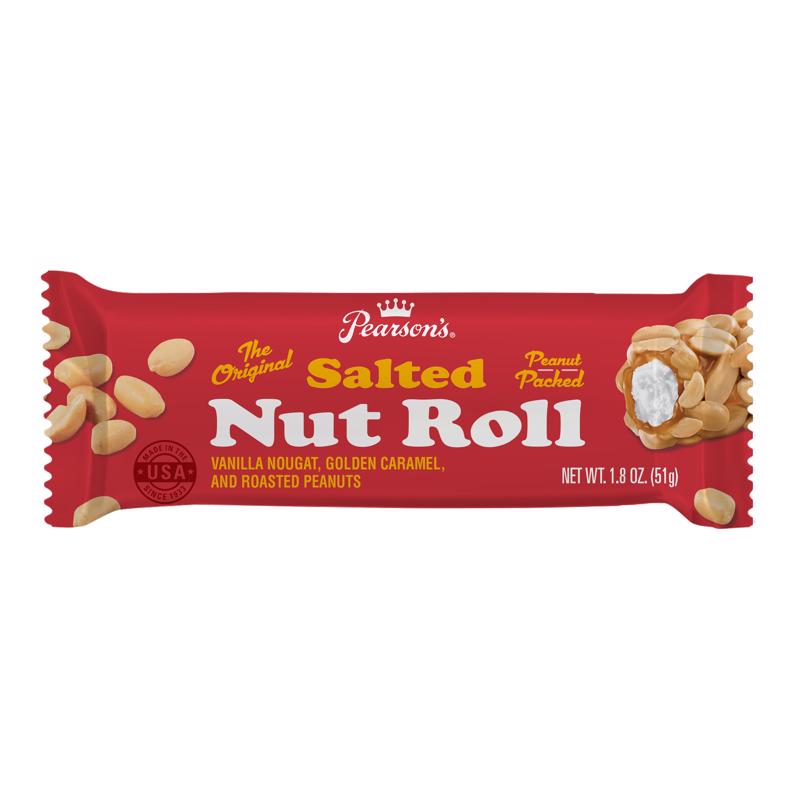 Pearson's Salted Peanut Nut Roll 1.8 oz, Pack of 24