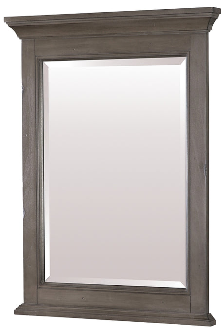Craft + Main Brantley BAGM2432 Series Framed Mirror, Distressed Gray Frame, Rectangular, 24 in W, 32 in H, Wood Frame