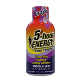 5-hour Energy Regular Strength Sugar Free Grape Energy Shot 1.93 oz, Pack of 12