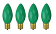 Santas Forest 27985 Filament Bulb, C9 Lamp Base, Green, Pack of 25