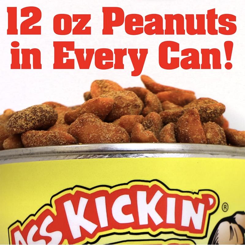 Ass Kickin' Habanero Pepper Peanuts 12 oz Canister