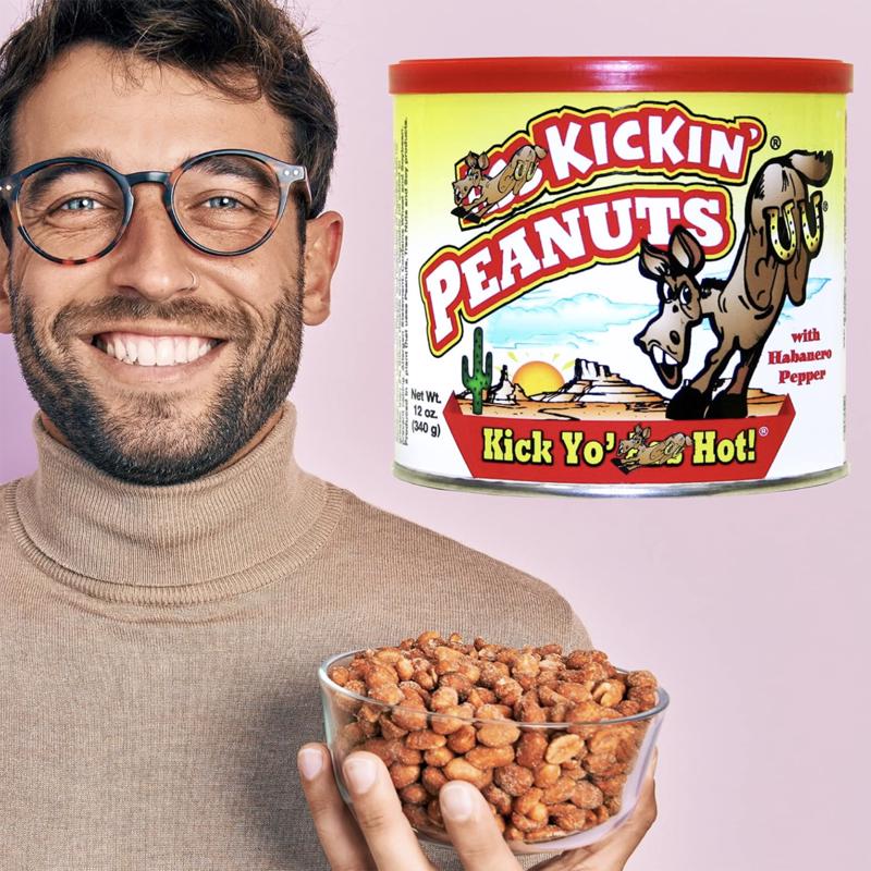 Ass Kickin' Habanero Pepper Peanuts 12 oz Canister