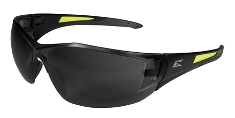 Edge SD116-G2/SD116 Non-Polarized Safety Glasses, Smoke Lens, Black Frame, Unisex, Polycarbonate Lens, Wraparound Frame