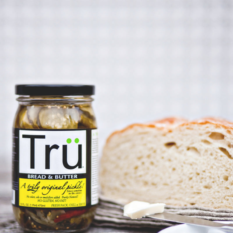 Tru Pickles Bread and Butter Pickles 16 oz Jar, Pack of 6
