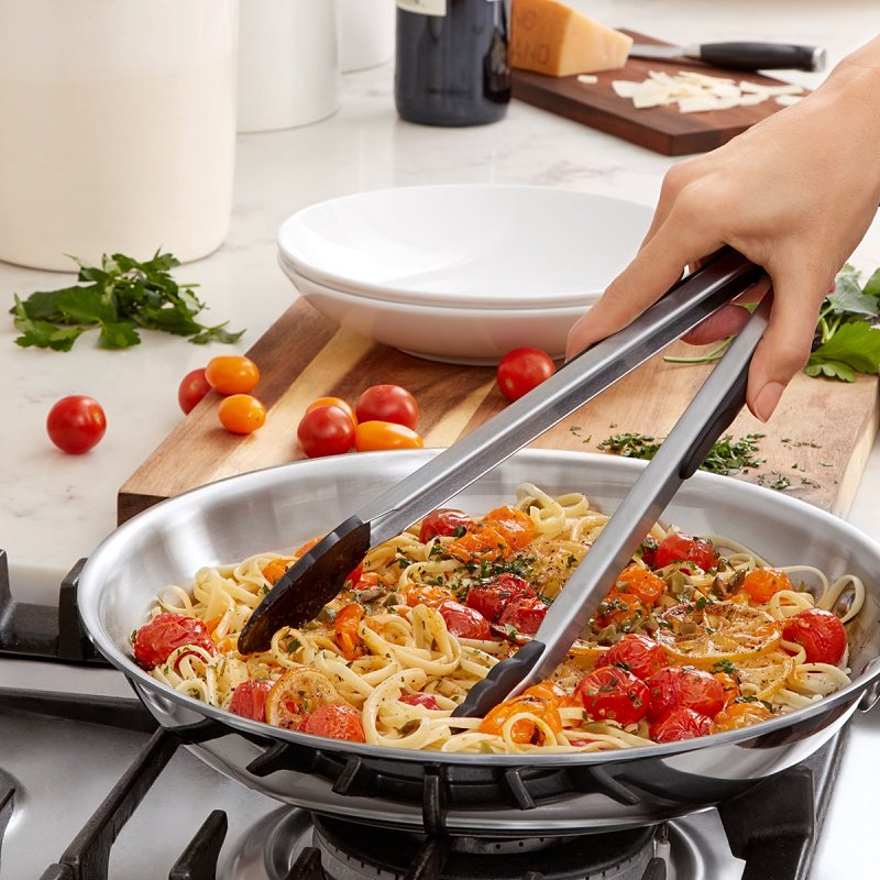 Good Grips 1054628V4 Serving Tongs, 12 in L, Stainless Steel